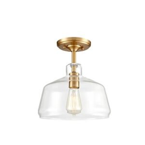 1 piece modern ceiling light, semi-recessed glass ceiling lighting fixture, easy to install