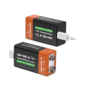 2Pack 9V Rechargeable Battery 3800mWh 9 V High Capacity Lithium Batteries