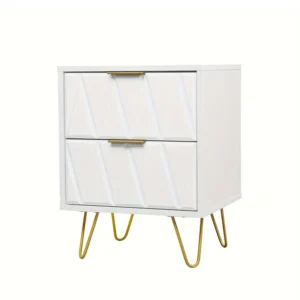 Modern White Bedside Table, Suitable For Enhancing The Beauty Of The Living Room Or Bedroom