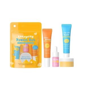 Skin Care for Teenage Girls Gift Set - Nicotinamide Anti-Aging Serum Skin Essentials Travel Kit - Pamper Gifts for Women - Includes Cleanser, Toner, Cream, Suncreen - Anti-Aging Daily Beauty Skincare