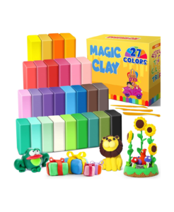 Air Dry Clay 27 Colors, Modelling Clay for Kids, DIY Molding Magic Clay for with Tools, Soft & Ultra Light, Toys Gifts for Age 3 4 5 6 7 8+ Years Old Boys Girls Kids